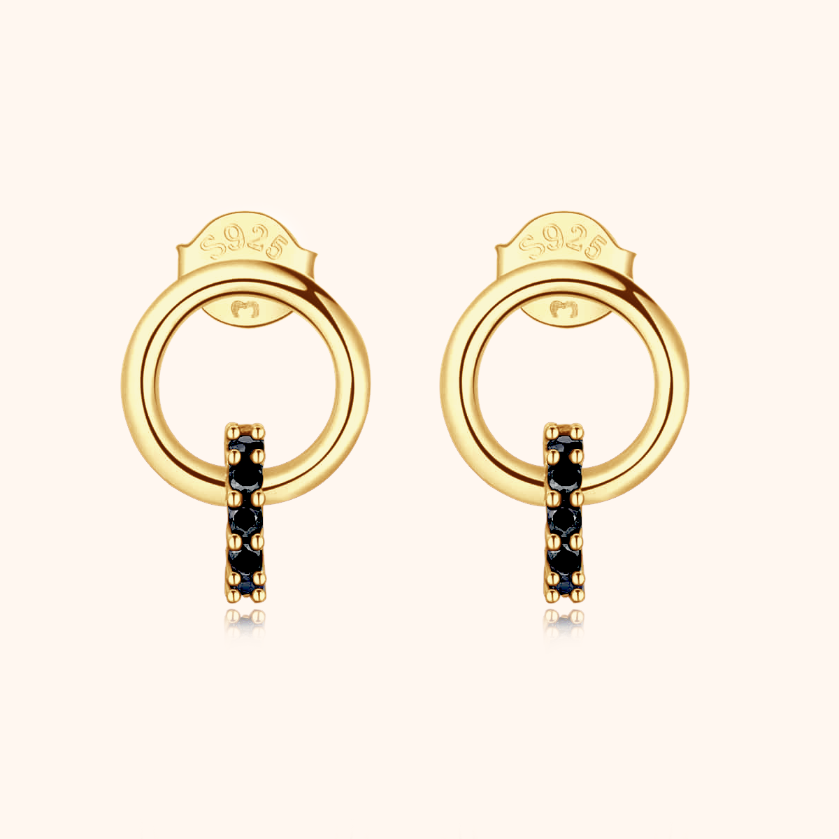 Black Line Earrings