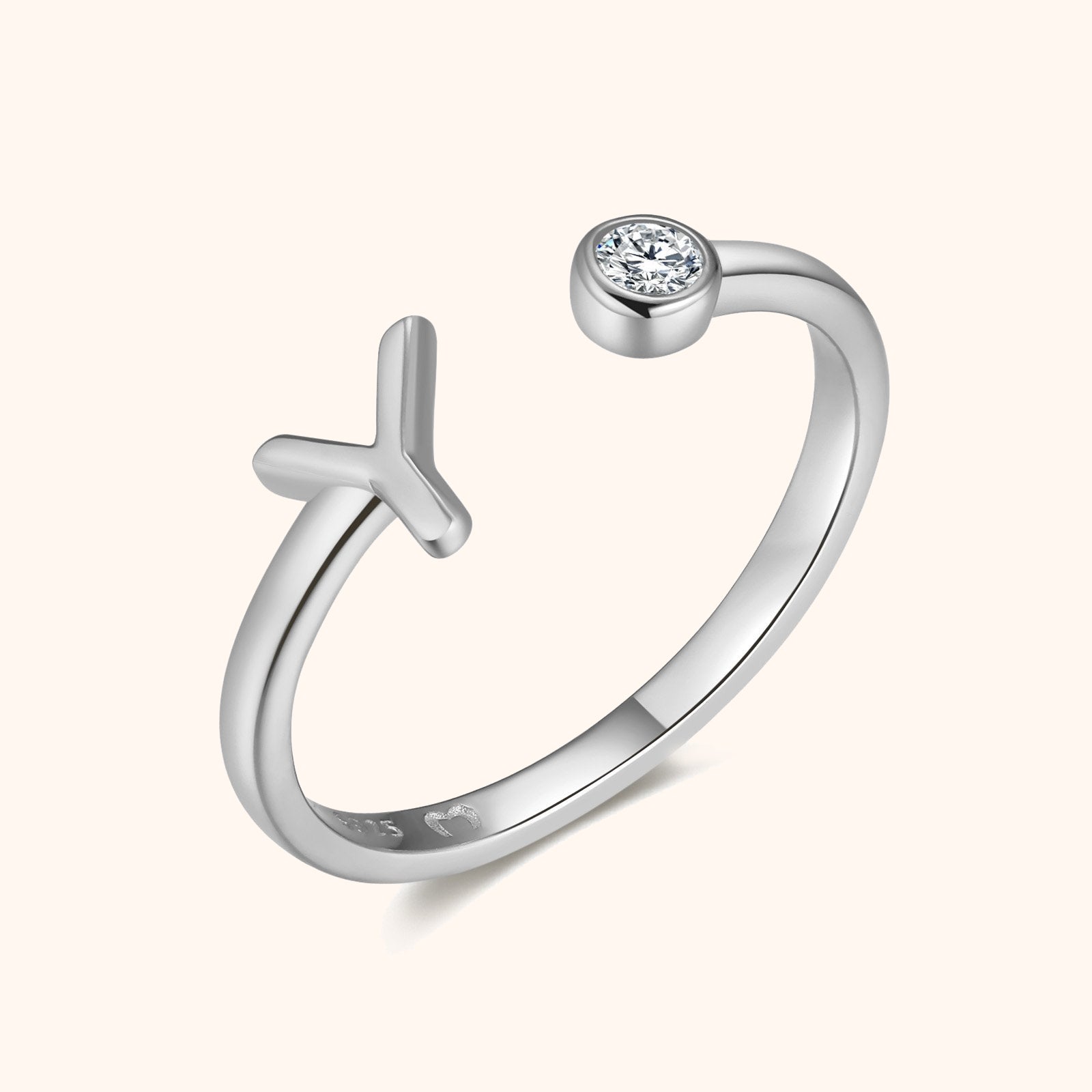 "Top Letter" Ring