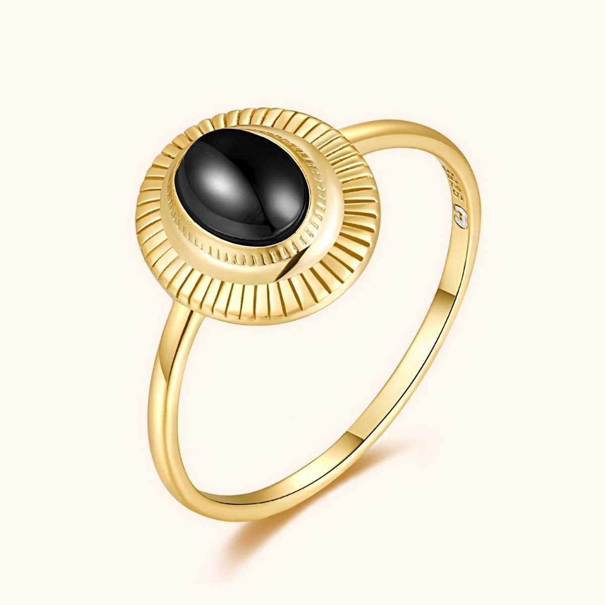 "Black Oval" Ring - Milas Jewels Shop