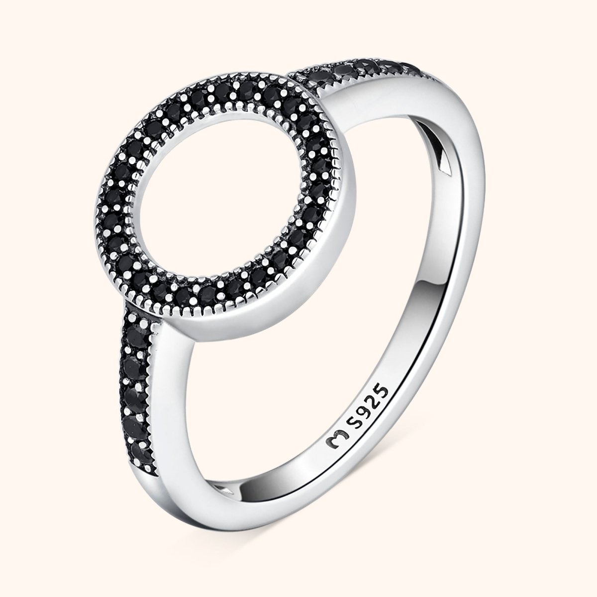 "Black Ring Hollow" Ring - Milas Jewels Shop