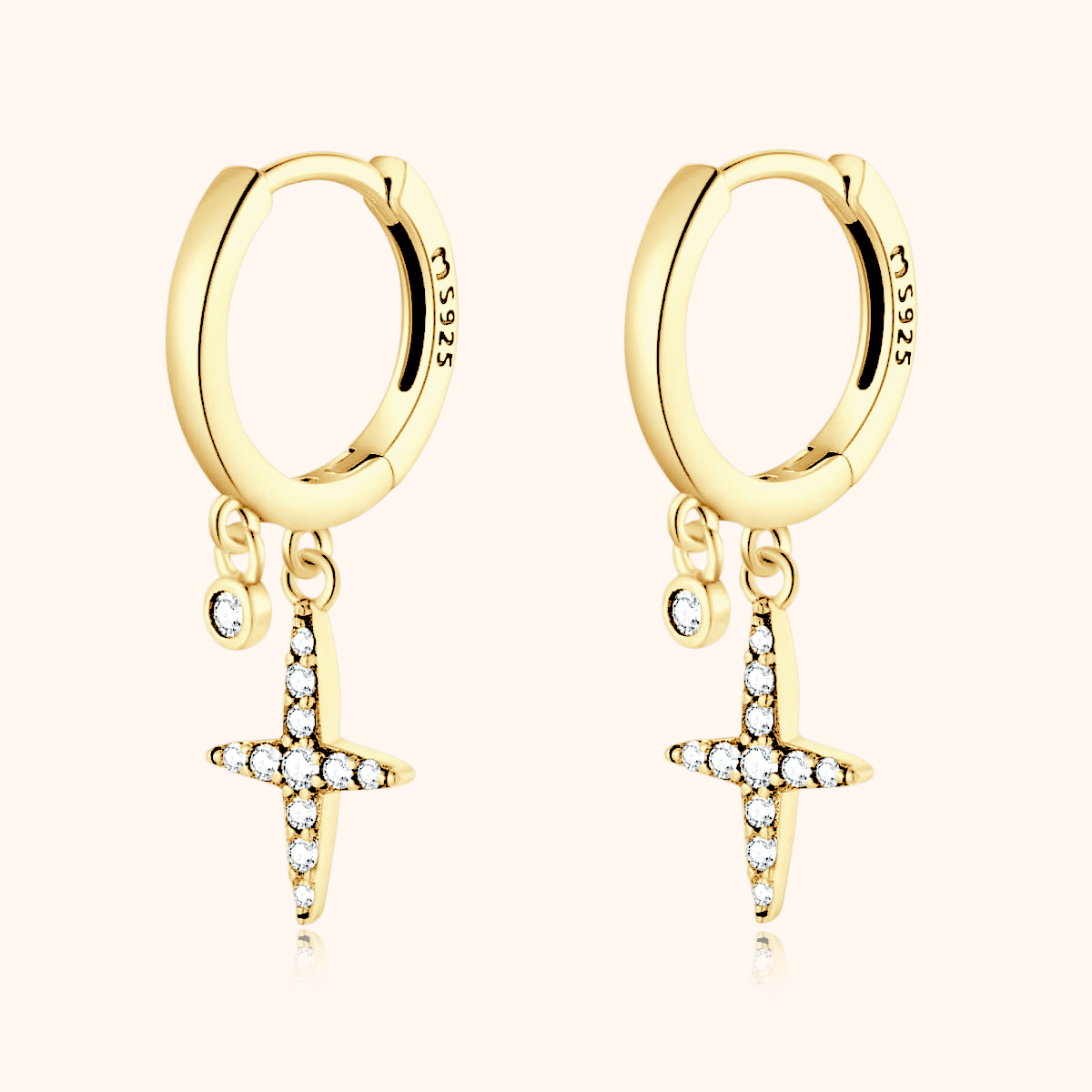 "Bright Cross" Earrings - Milas Jewels Shop