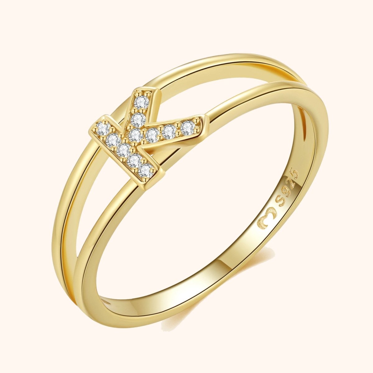 "Golden Initials" Ring - Milas Jewels Shop