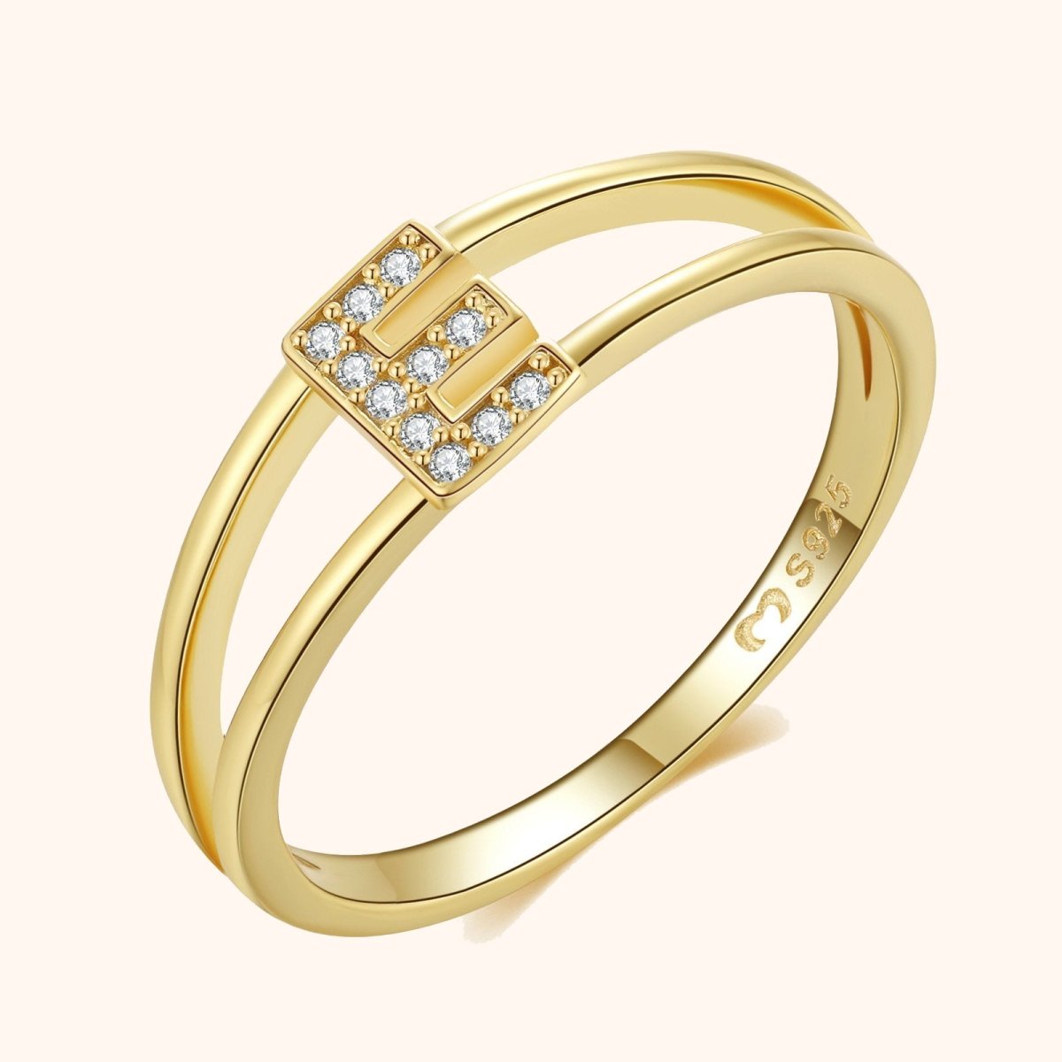 "Golden Initials" Ring - Milas Jewels Shop