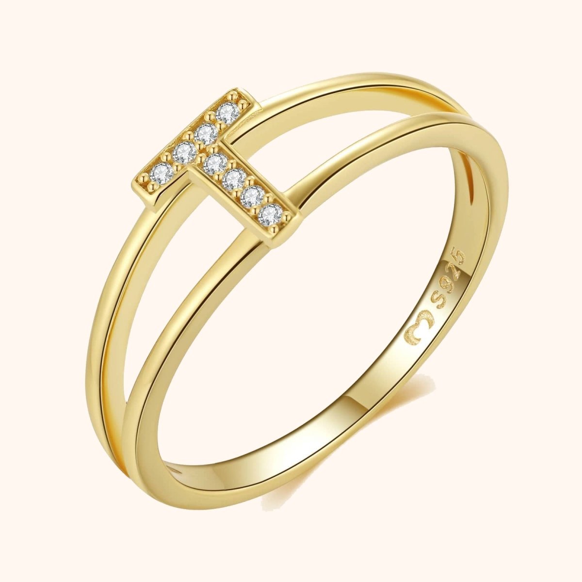 "Golden Initials" Ring - Milas Jewels Shop