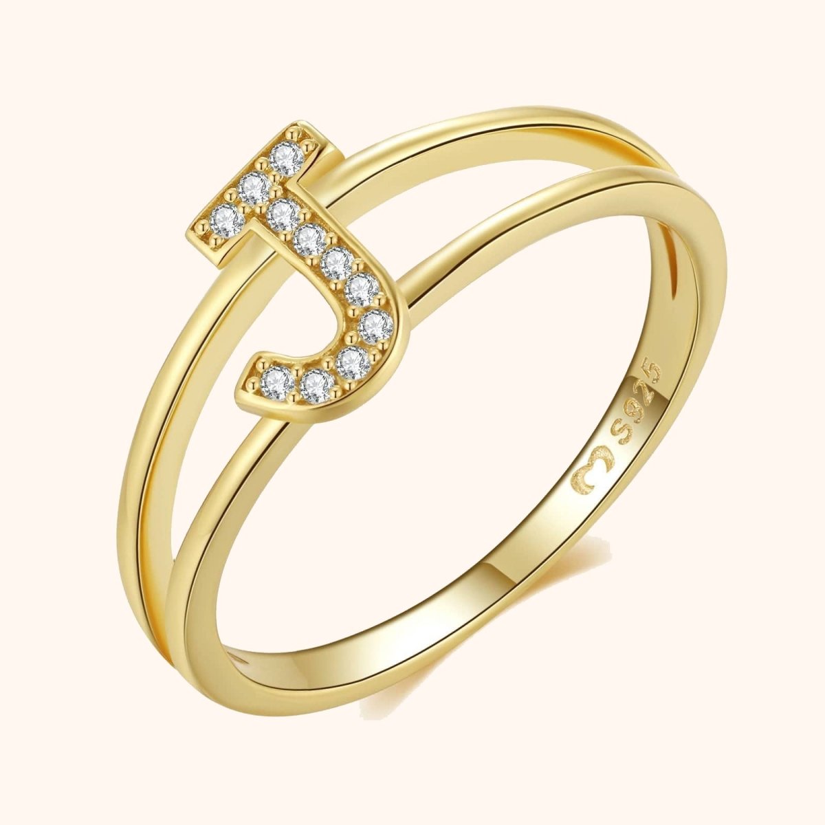 "Golden Initials" Ring - Milas Jewels Shop