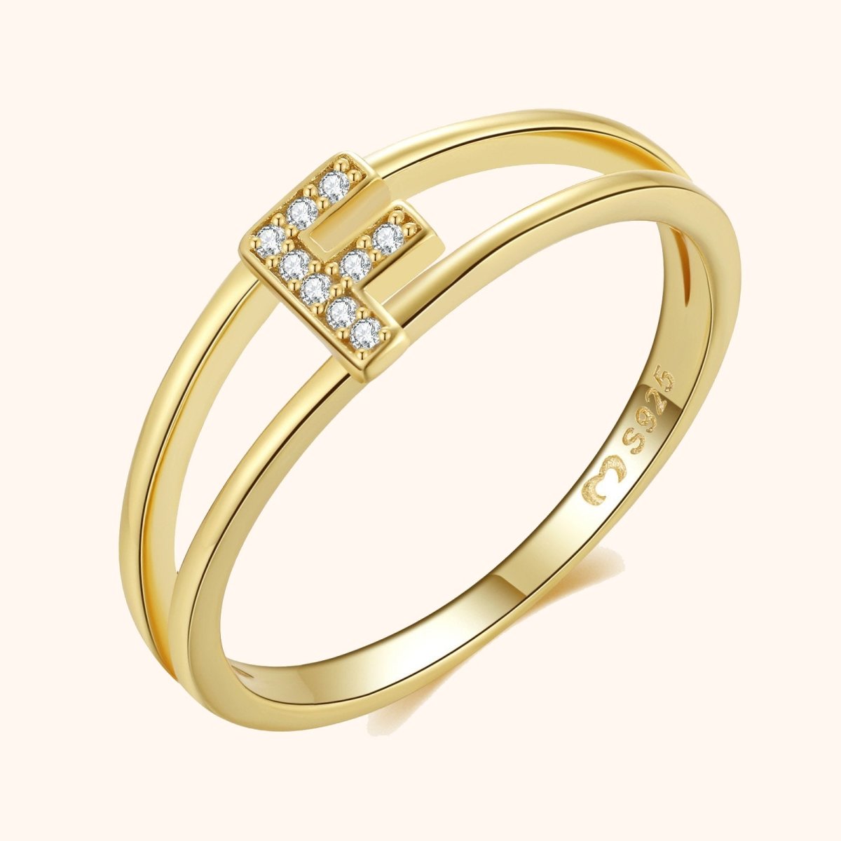 "Golden Initials" Ring - Milas Jewels Shop