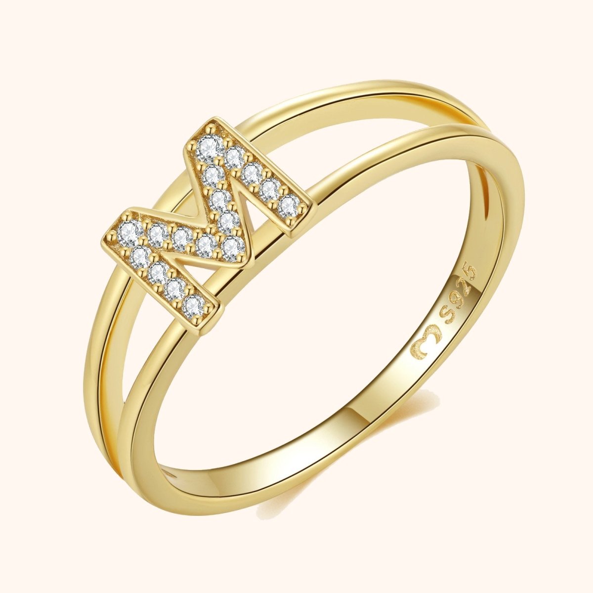 "Golden Initials" Ring - Milas Jewels Shop