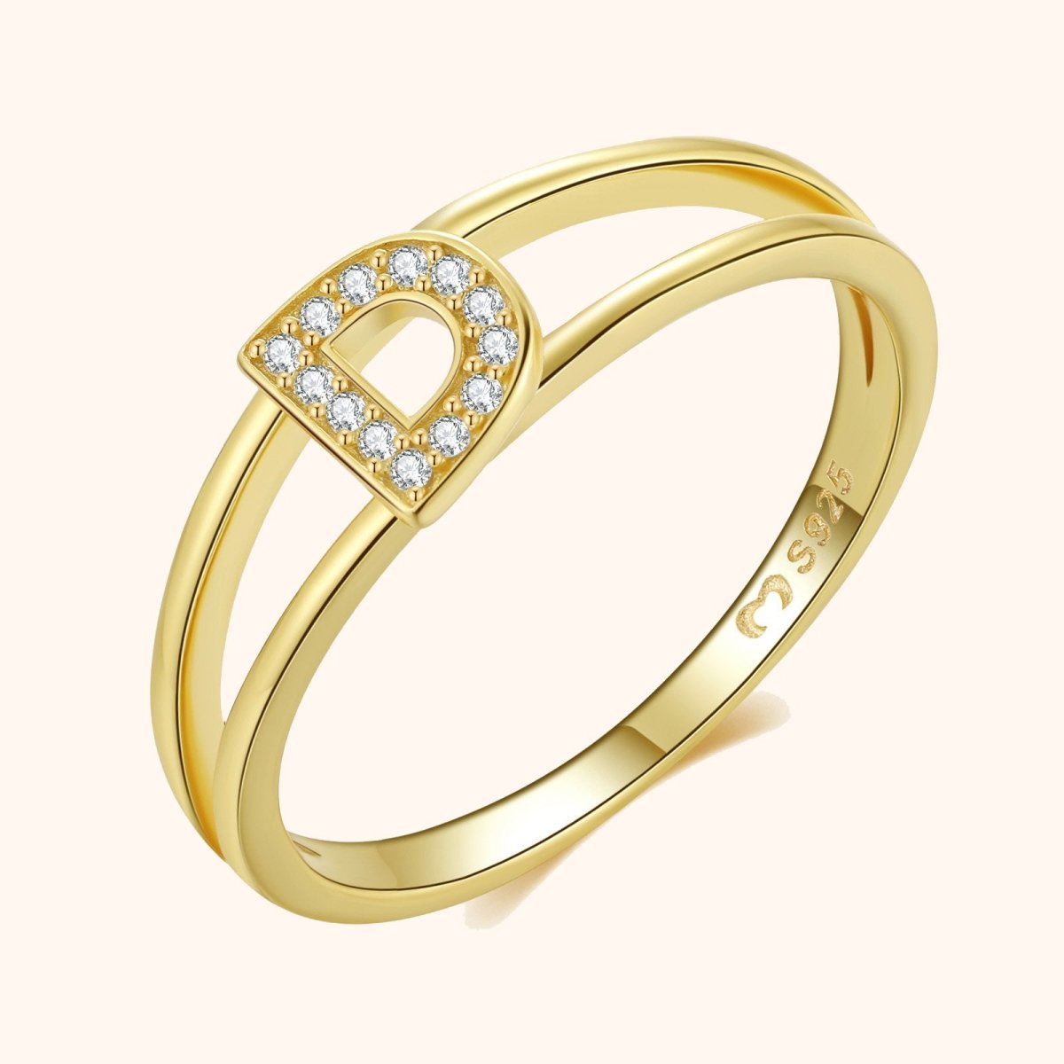 "Golden Initials" Ring - Milas Jewels Shop