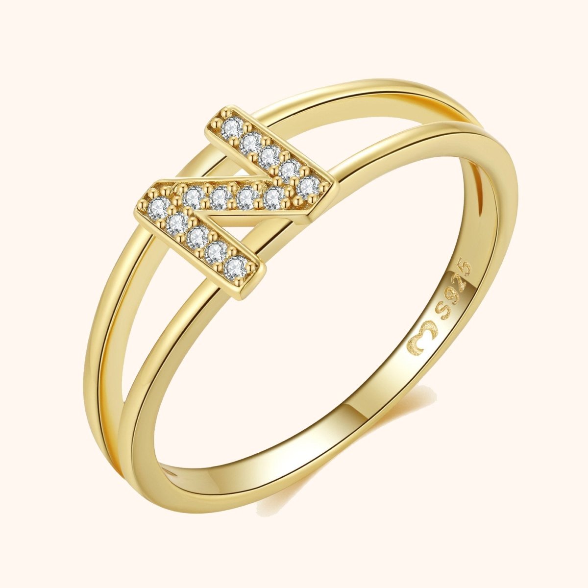 "Golden Initials" Ring - Milas Jewels Shop