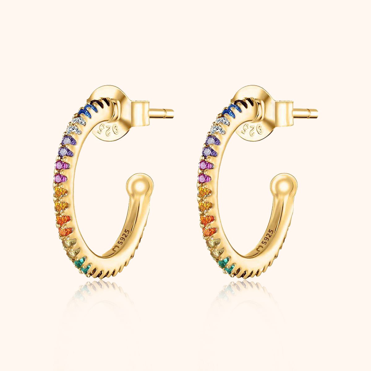 "Half Ring Colors" Earrings - Milas Jewels Shop