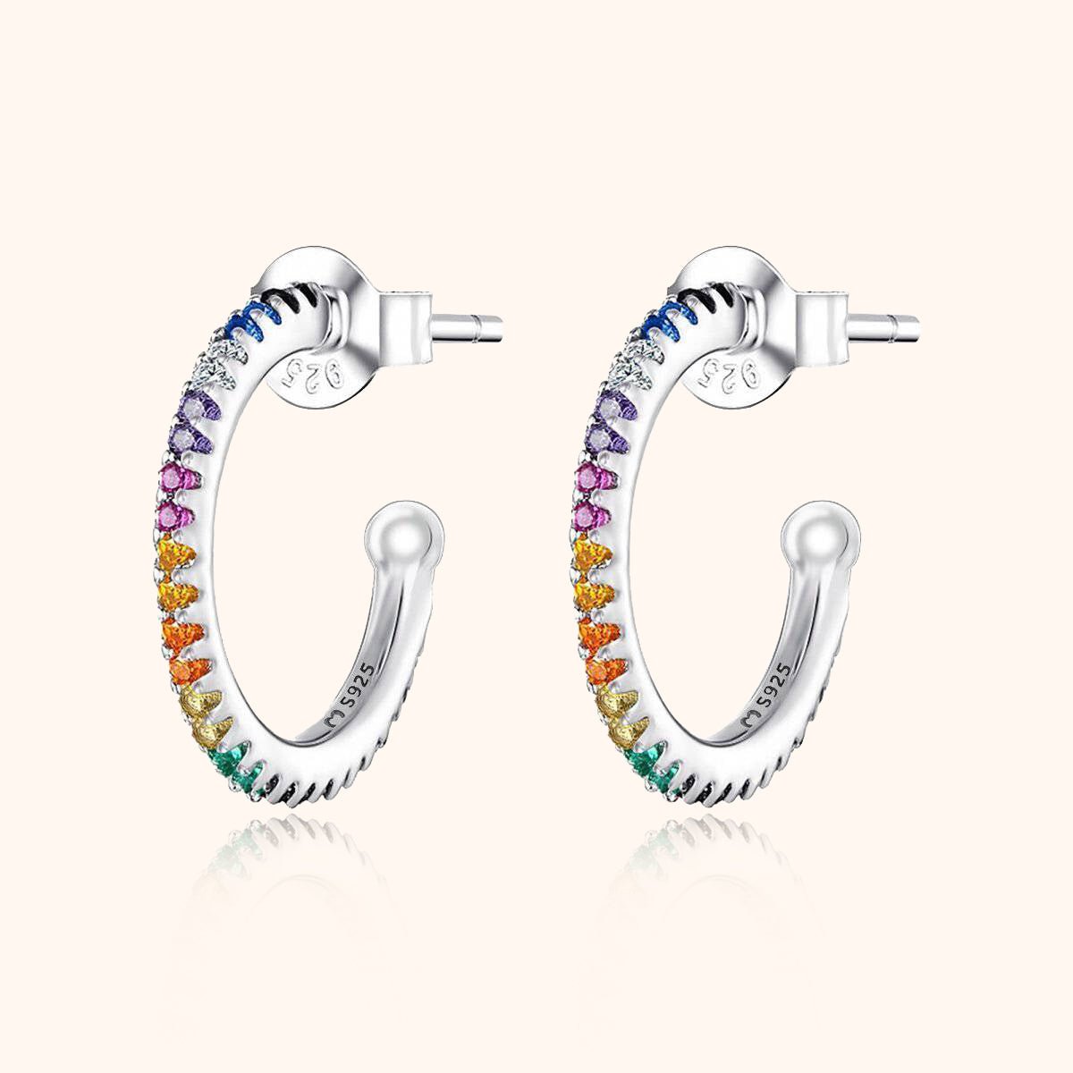 "Half Ring Colors" Earrings - Milas Jewels Shop