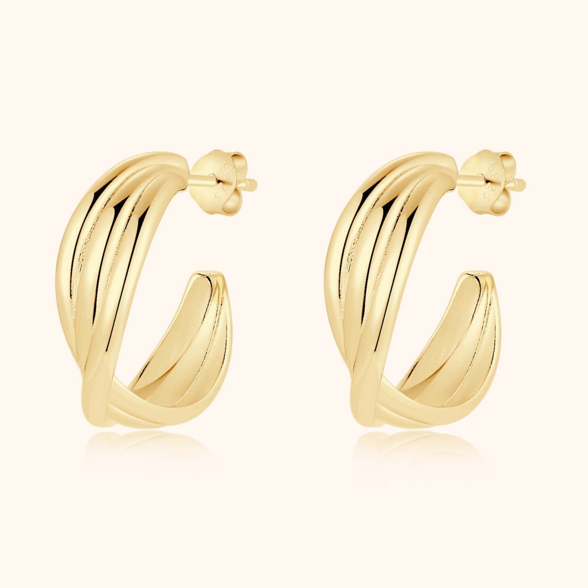 Half Ring Lazio Earrings - Milas Jewels Shop