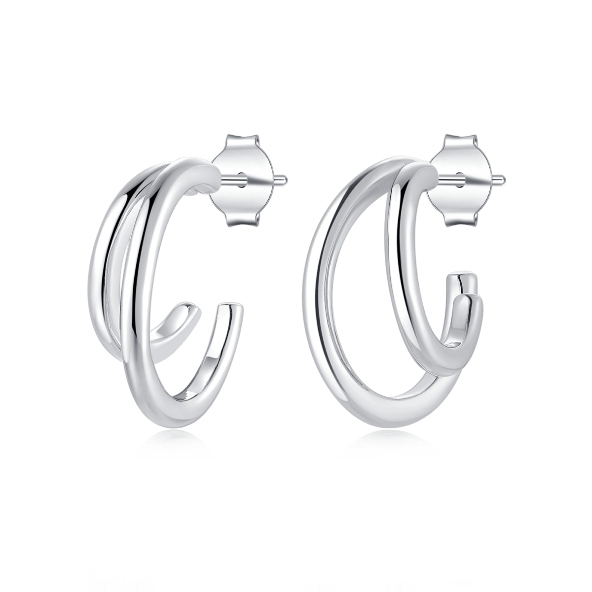 Half Ring Reflex Earrings - Milas Jewels Shop