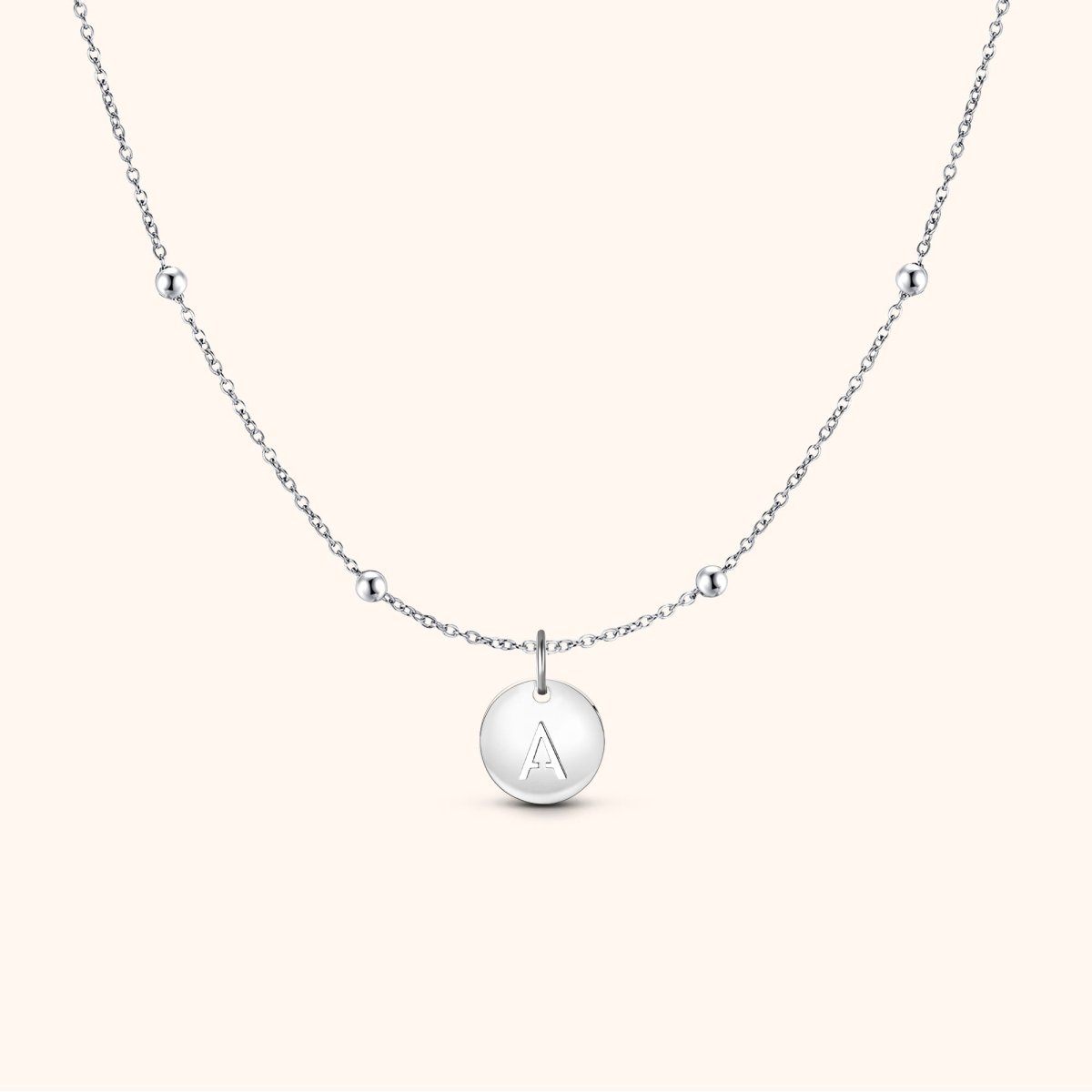 "Initial Circle" Necklace - Milas Jewels Shop