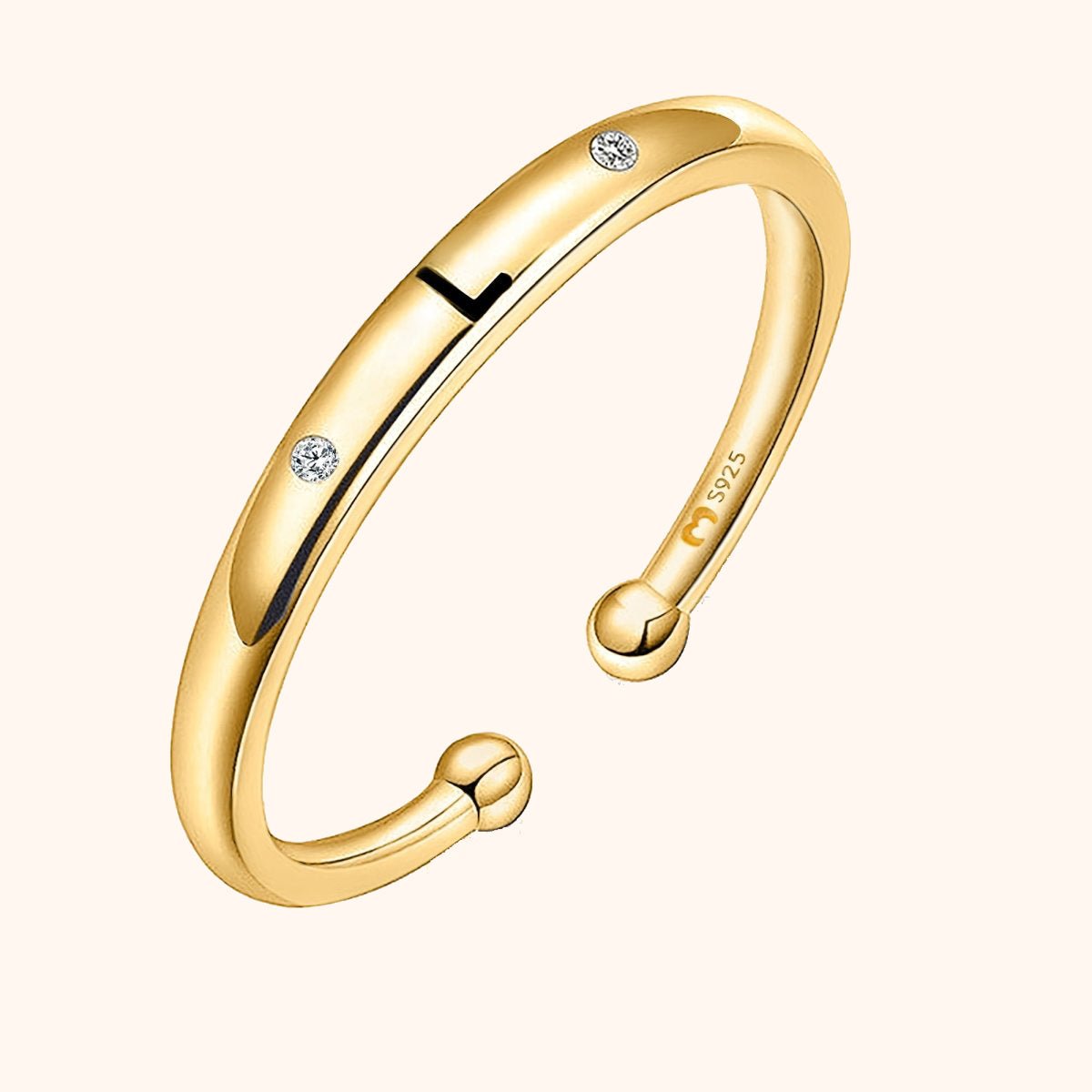 "Initial Letter" Ring - Milas Jewels Shop
