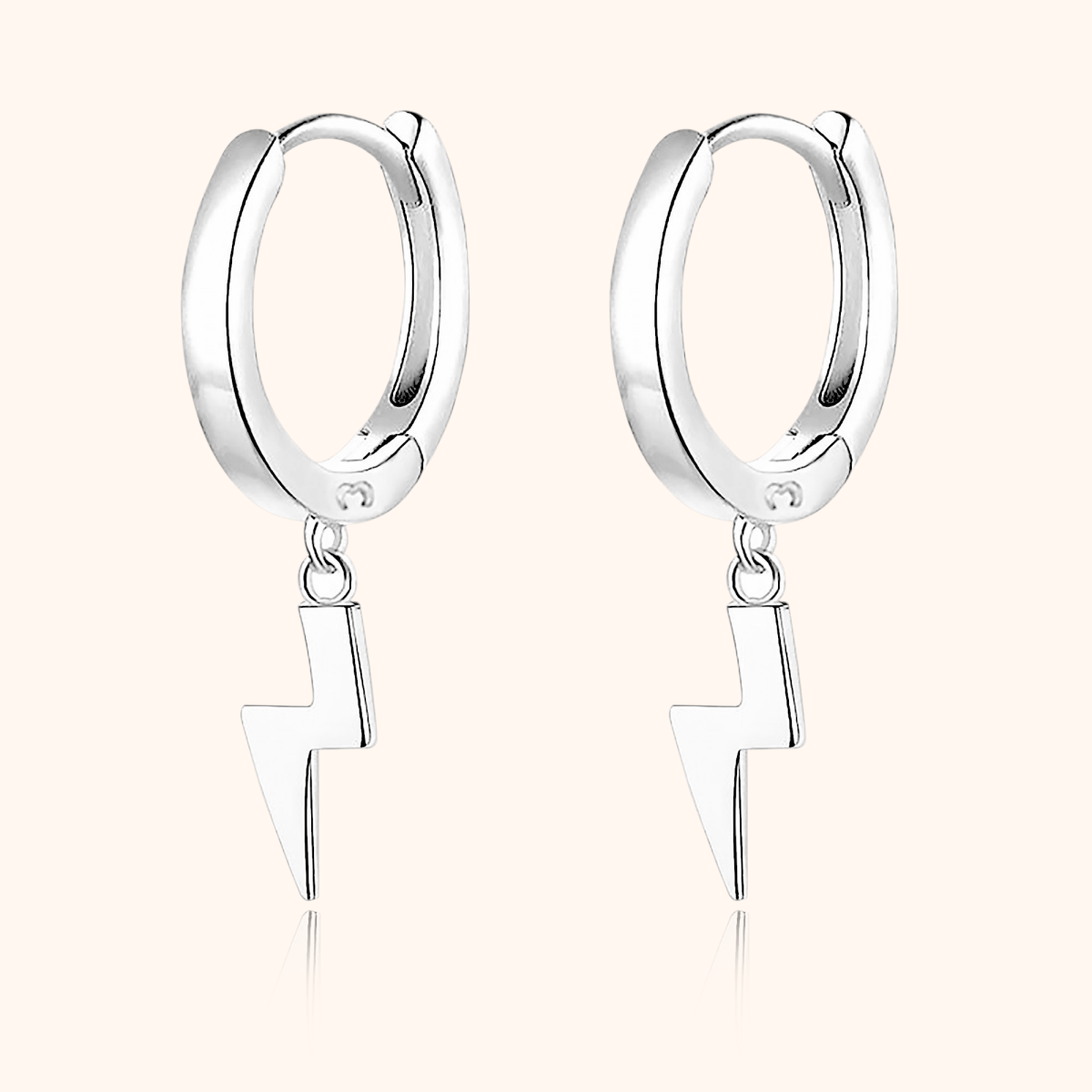 "Lightning Silver" Men's Earrings - Milas Jewels Shop