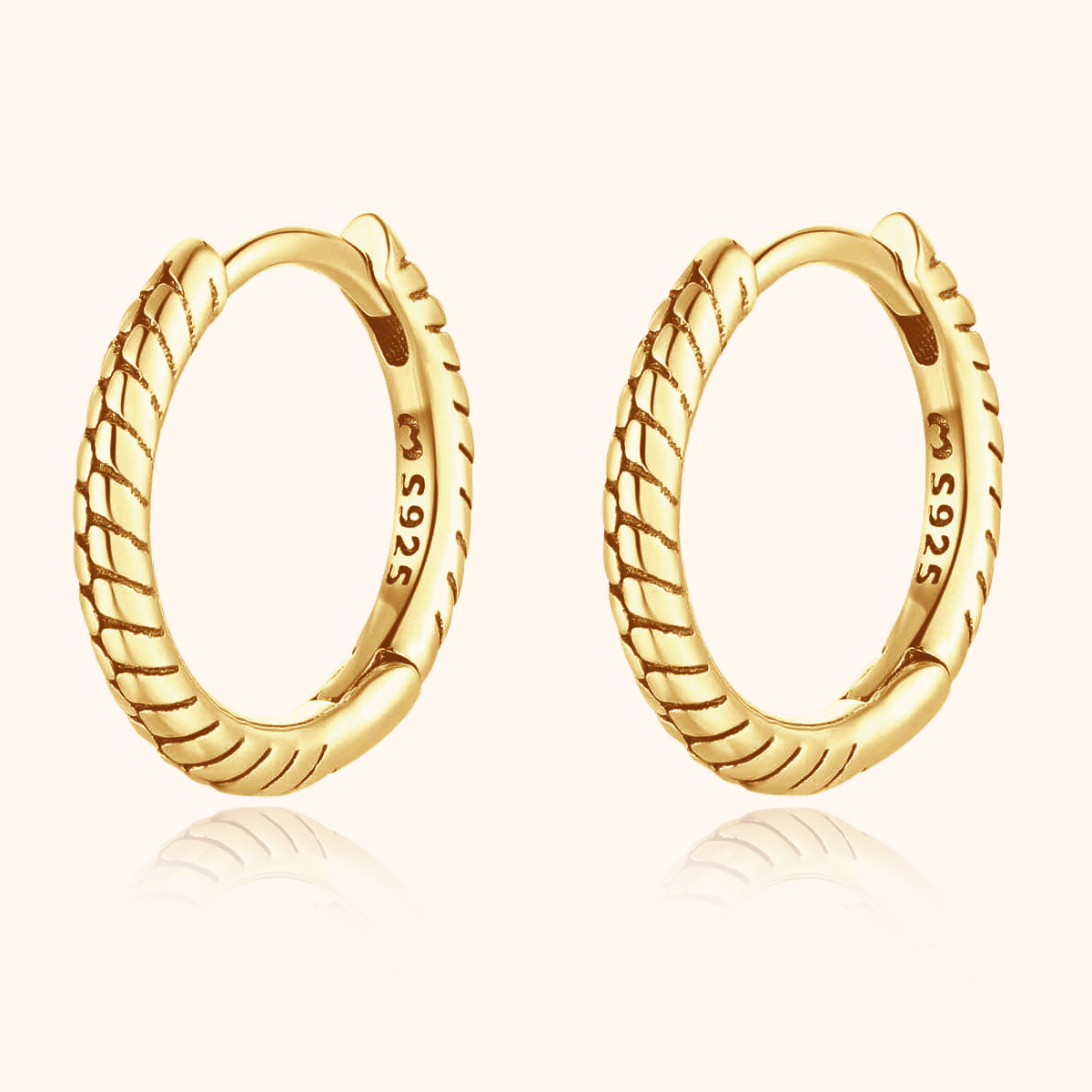 "Linear Ring Hoops" Earrings - Milas Jewels Shop