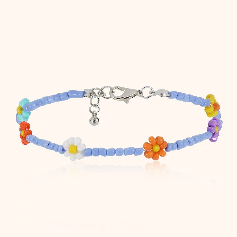 "Little Flowers" Anklet ~ Multicolor - Milas Jewels Shop