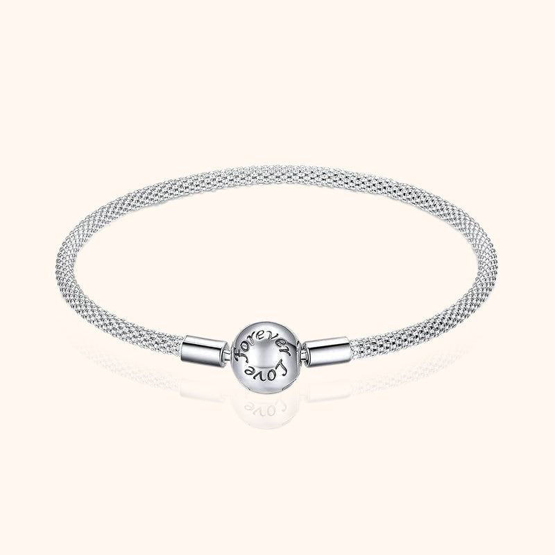 "Love Forever" Semi-rigid Bracelet BASE Bead - Milas Jewels Shop