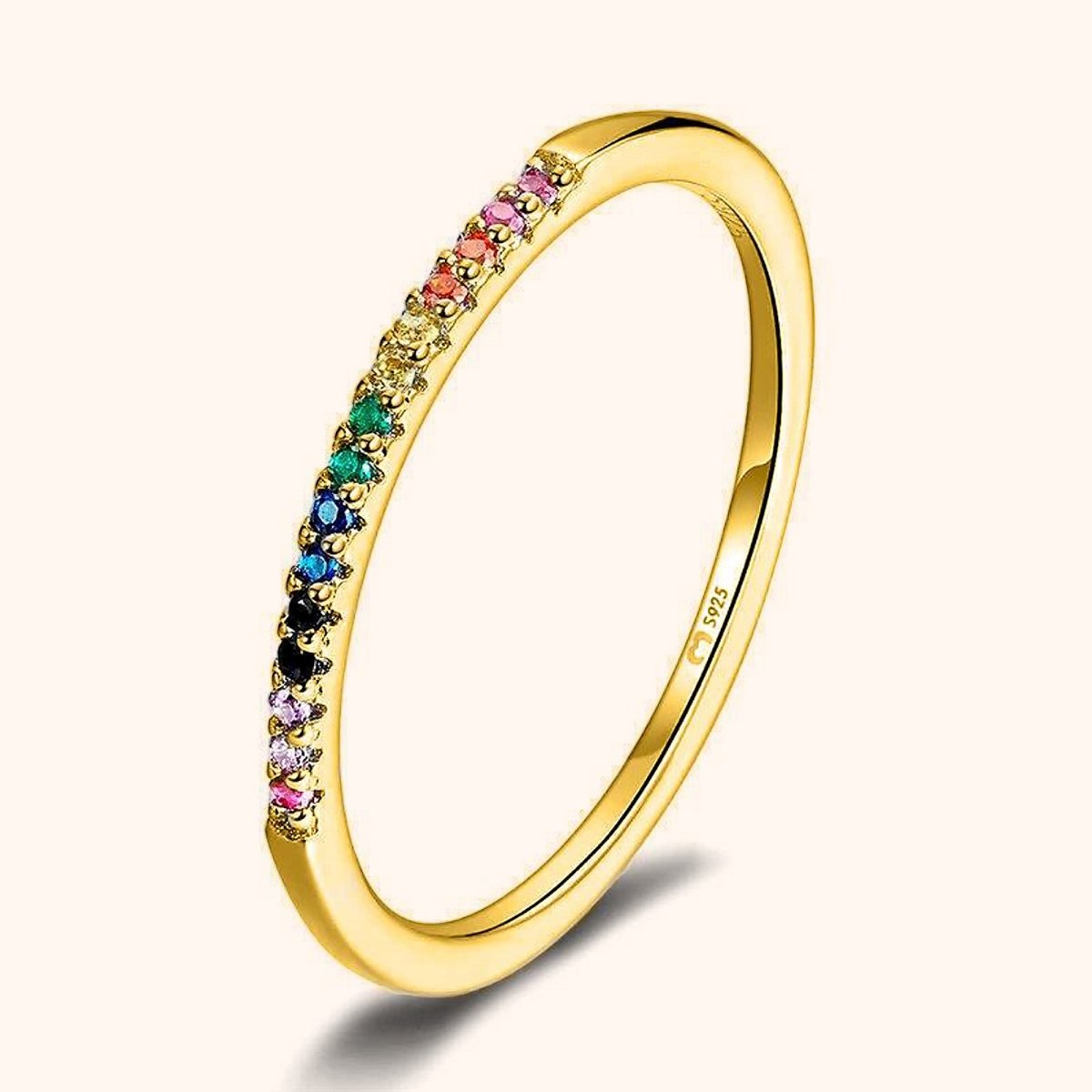 "Multicolor Rainbow" Ring - Milas Jewels Shop