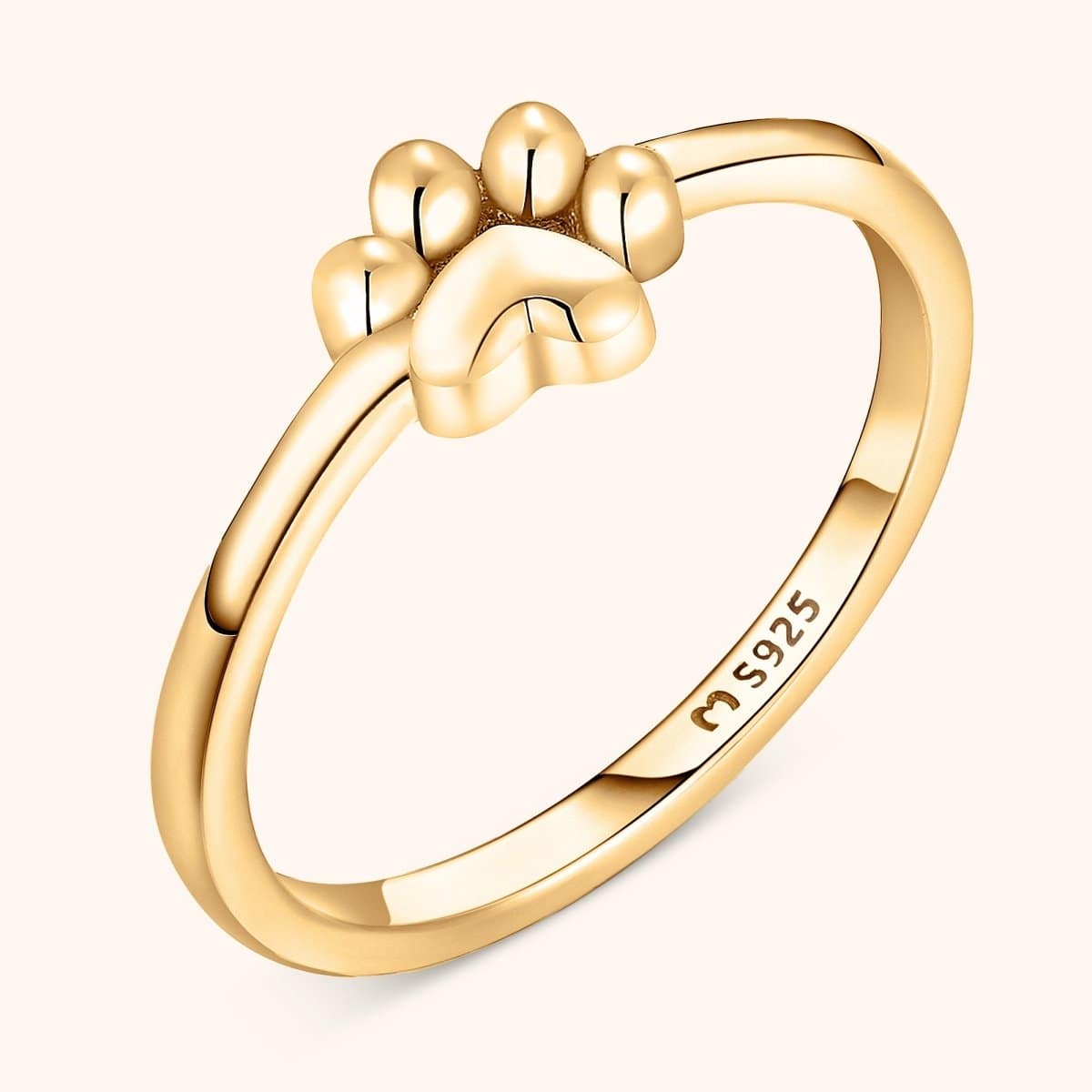 Paw print ring gold hotsell