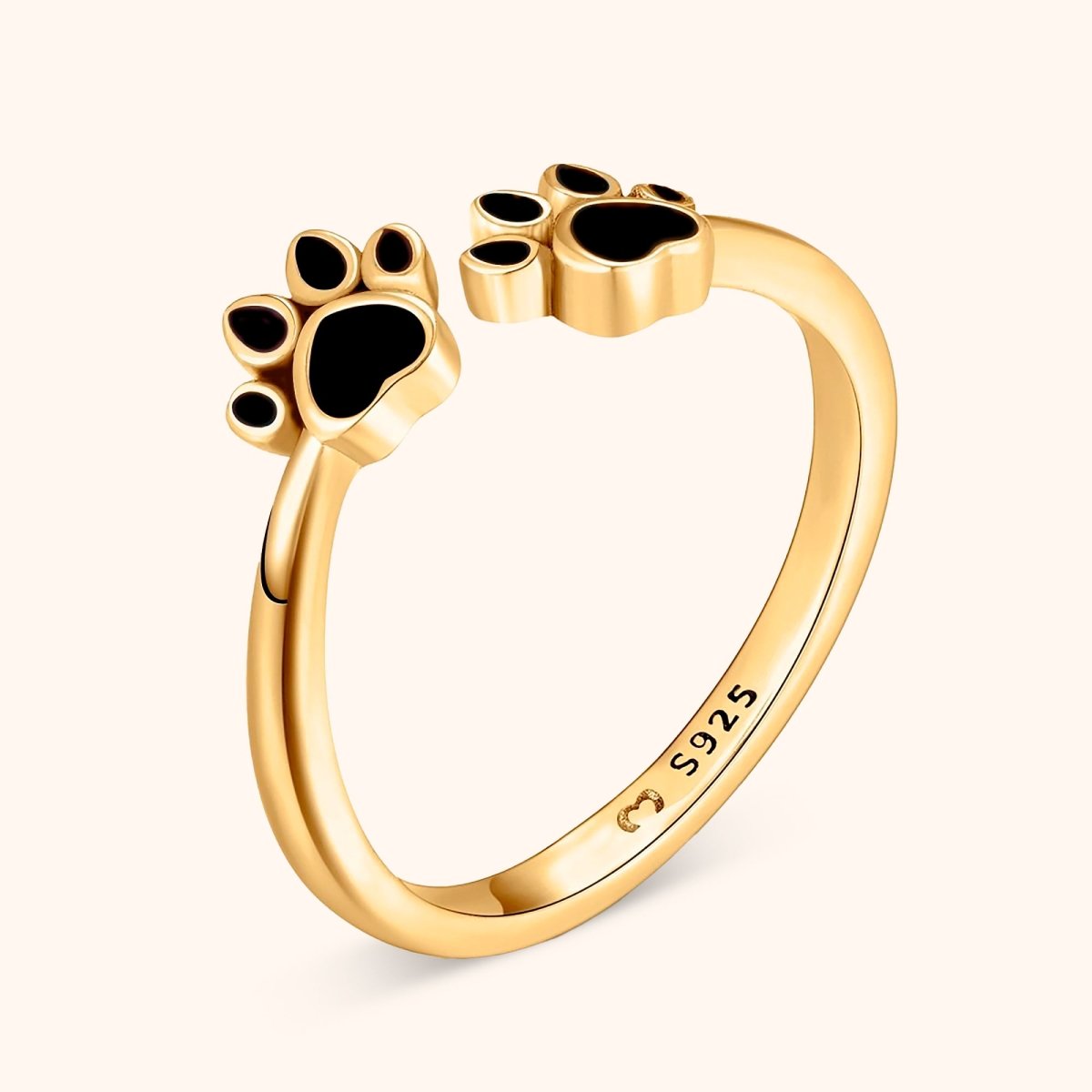 "Pet Black Tracks" Ring - Milas Jewels Shop