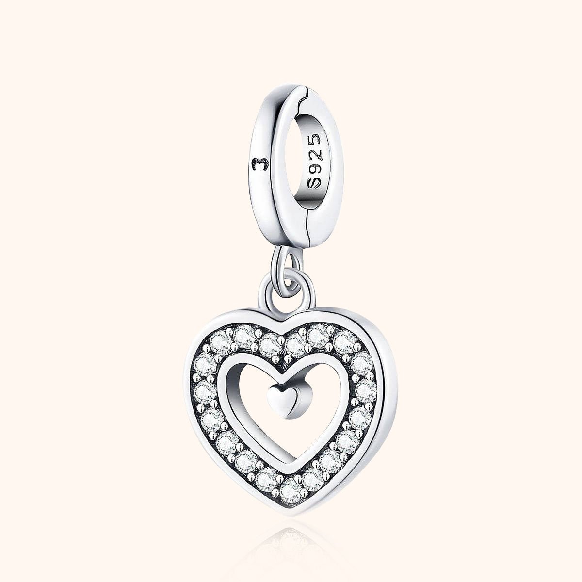 "Shining Heart" Charm - Milas Jewels Shop