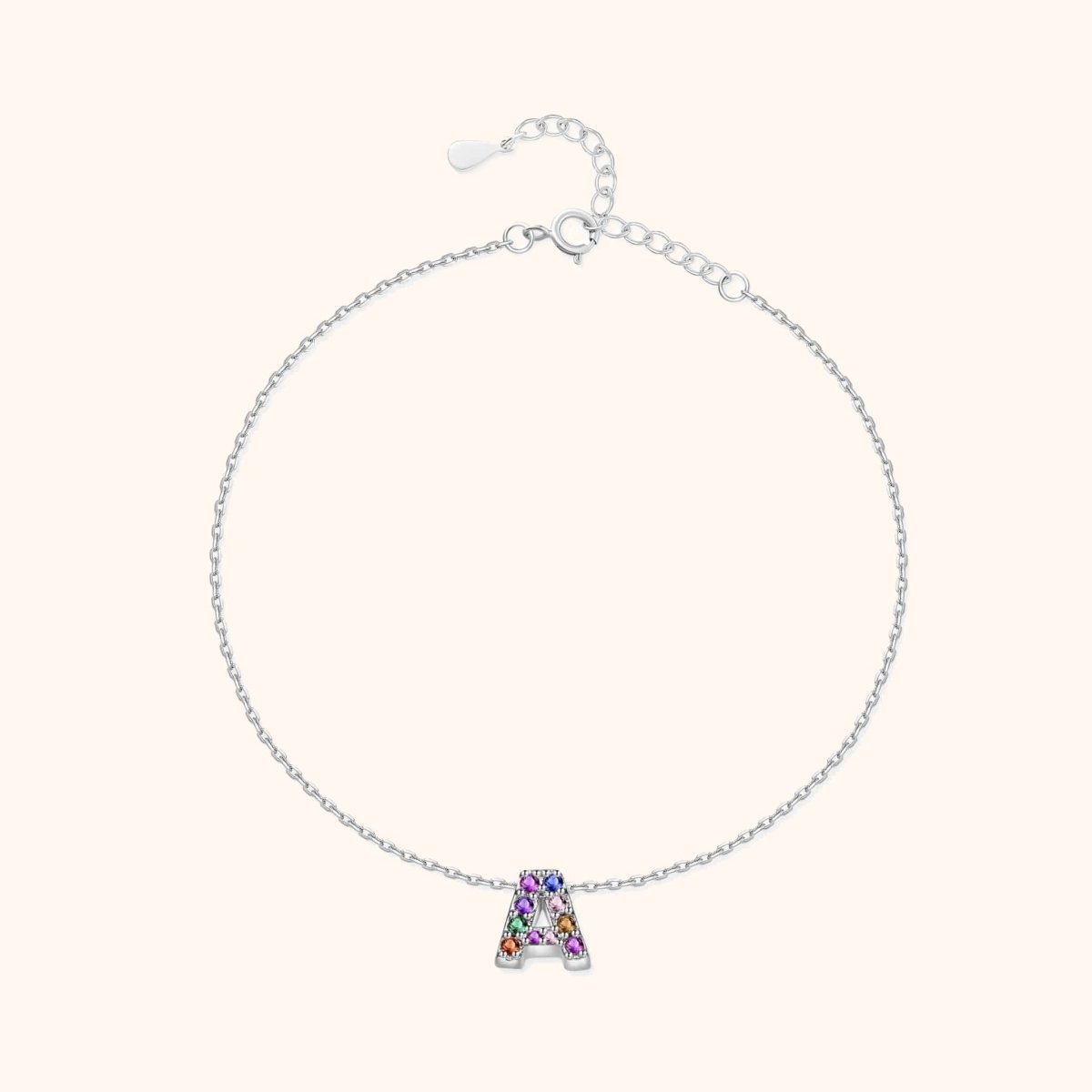 "Silver Initial" Anklet - Milas Jewels Shop