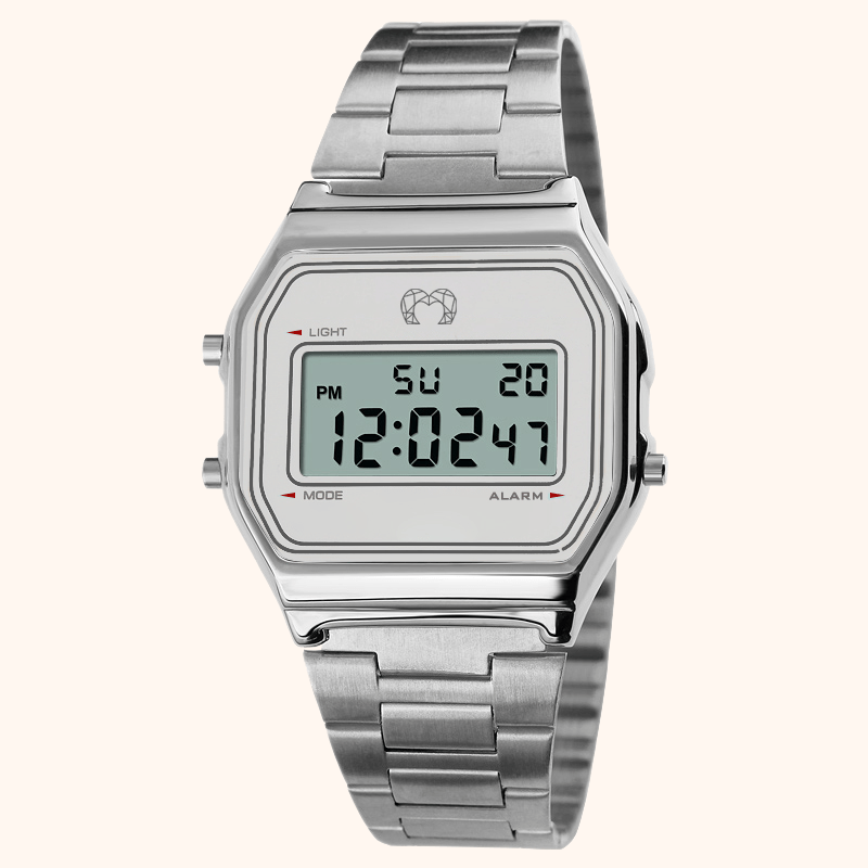 "Vintage" Digital Watch ~ Silver - Milas Jewels Shop