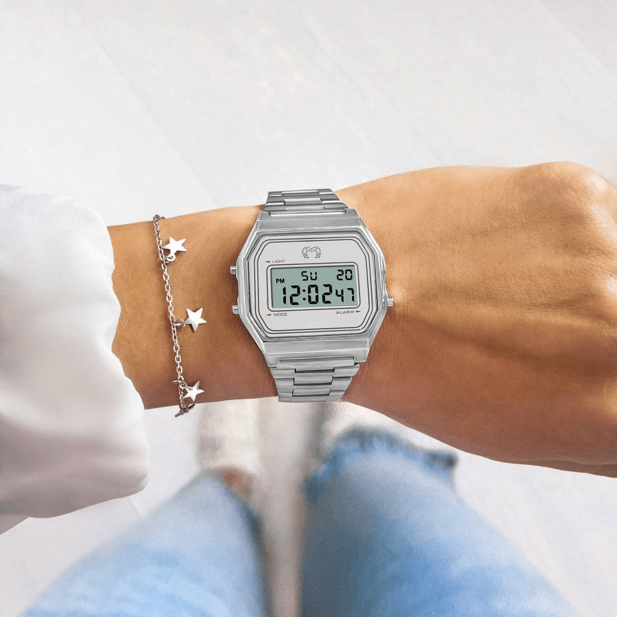 "Vintage" Digital Watch ~ Silver - Milas Jewels Shop