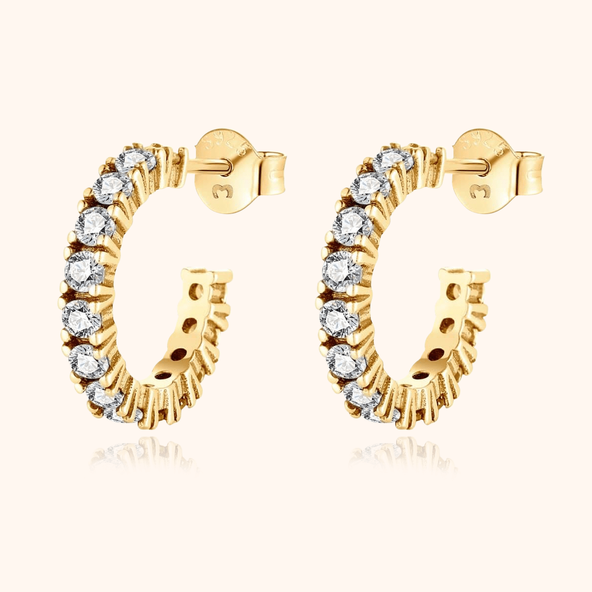 "White Zirconia" Earrings - Milas Jewels Shop