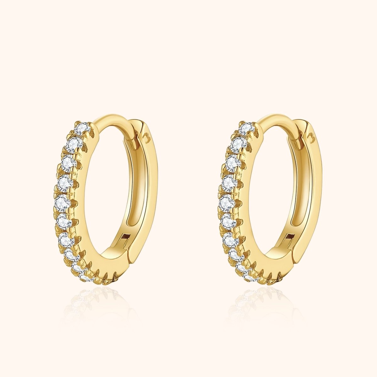 "Zirconia Hoops" Earrings - Milas Jewels Shop