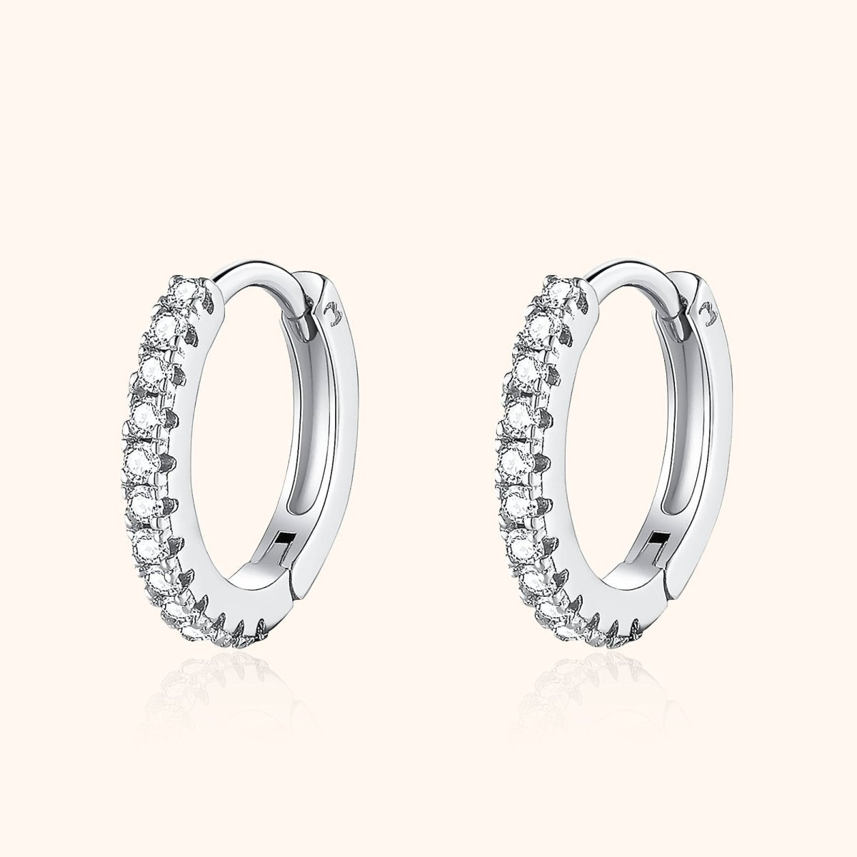 "Zirconia Hoops" Earrings - Milas Jewels Shop