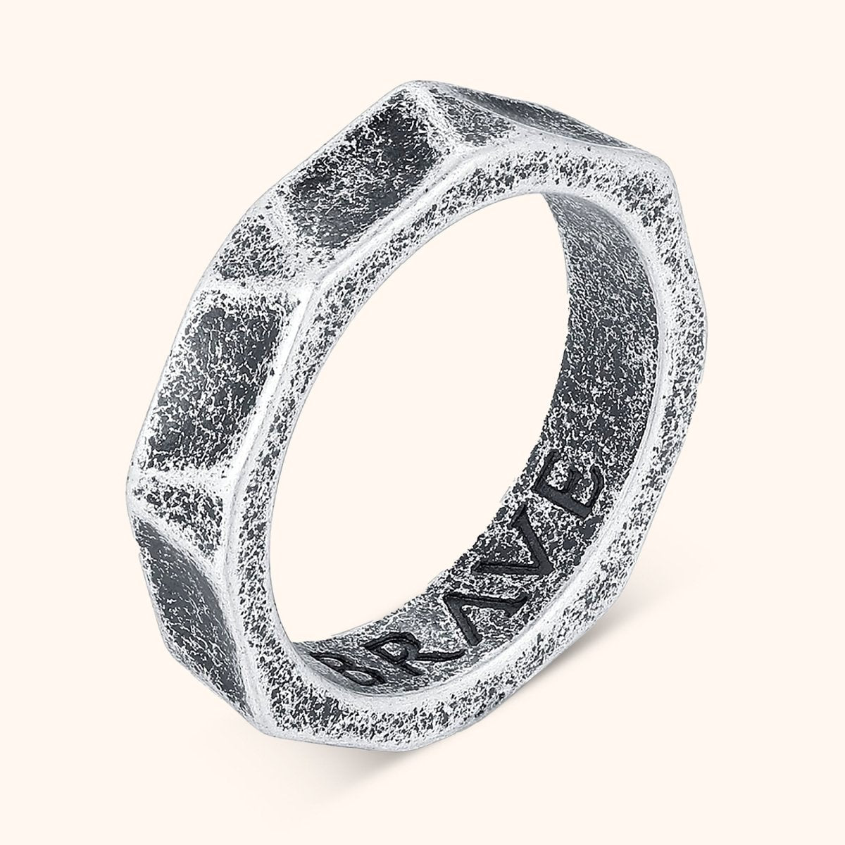 "Chrome" BRAVE Men's Ring - Milas Jewels Shop