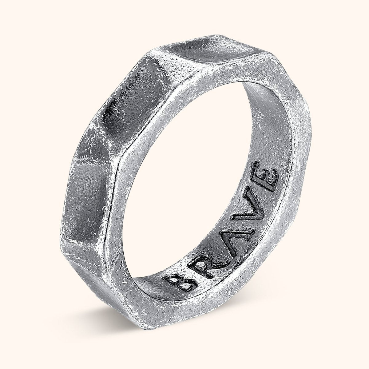 "Chrome" BRAVE Men's Ring - Milas Jewels Shop