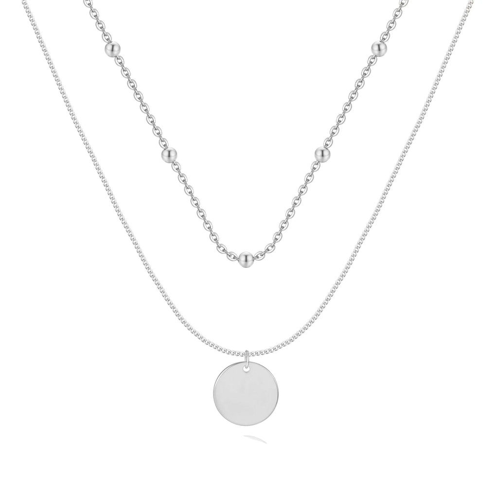 White gold deals couple necklace