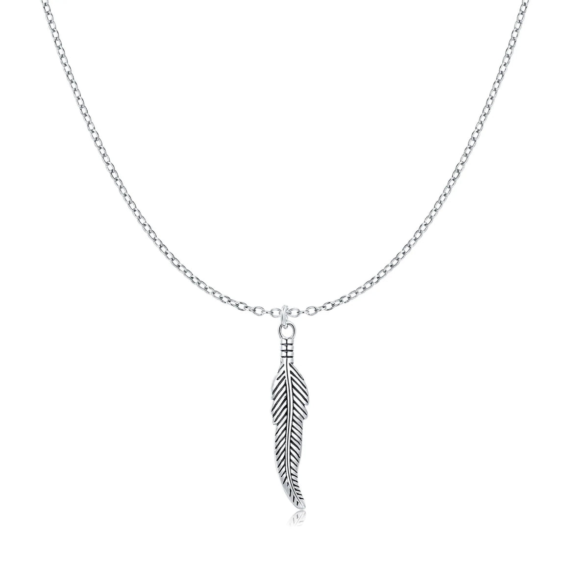 18K Gold Feather Pendant Necklace | Gold Feather Charm Black Cord | Cadar