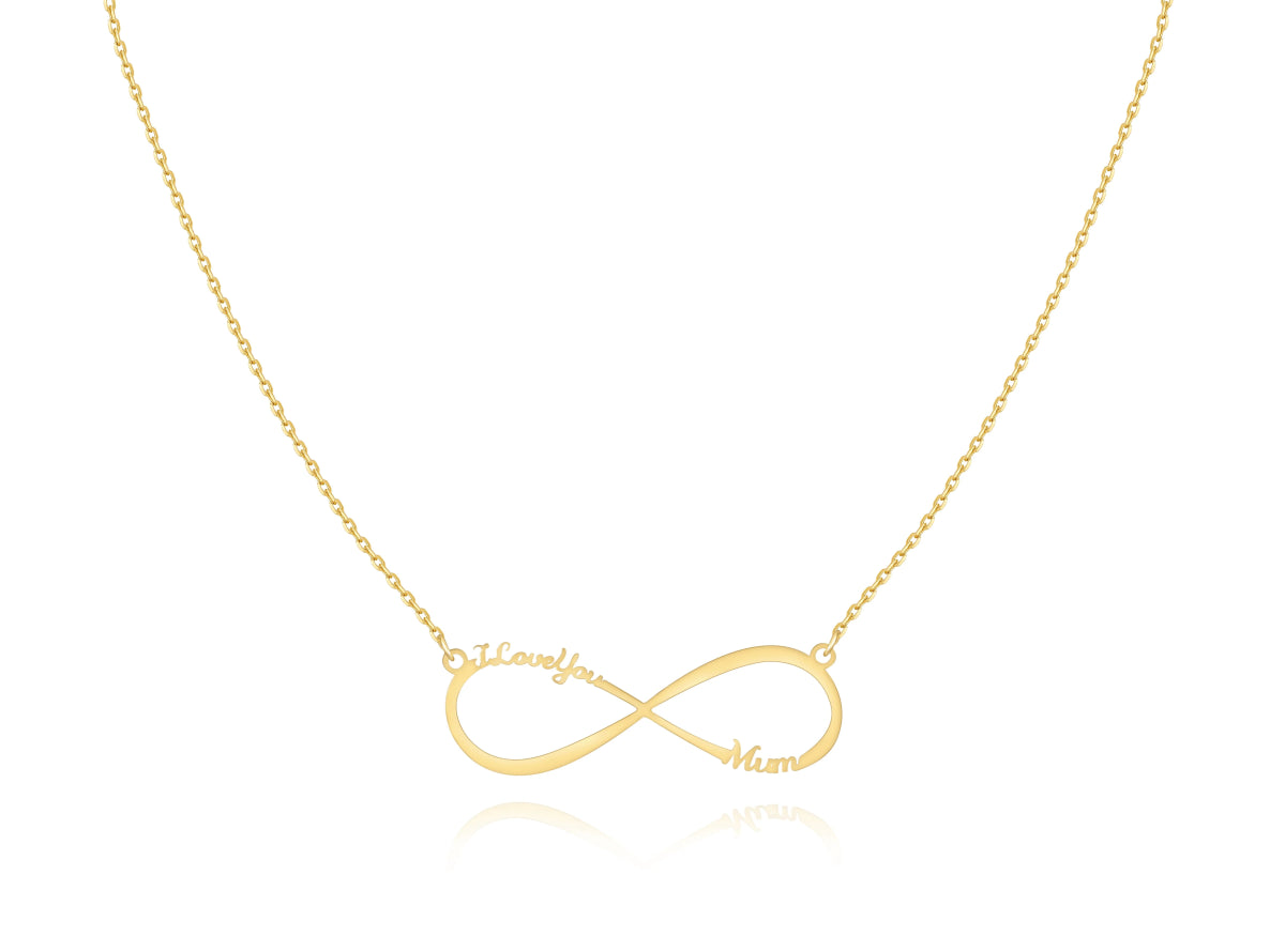 Gift for Mum - Infinity Birthstone Necklace - Silver & Gold – Honey Willow  - handmade jewellery