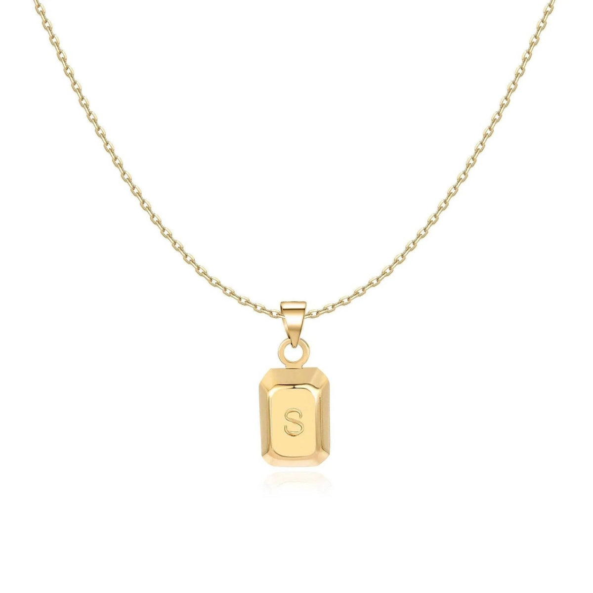 "Ingot Initials" Necklace - Milas Jewels Shop