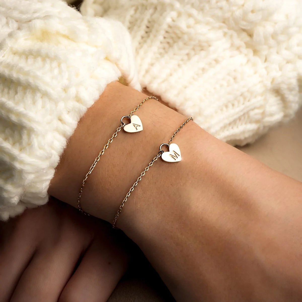 "Initial Heart" Bracelet - Milas Jewels Shop