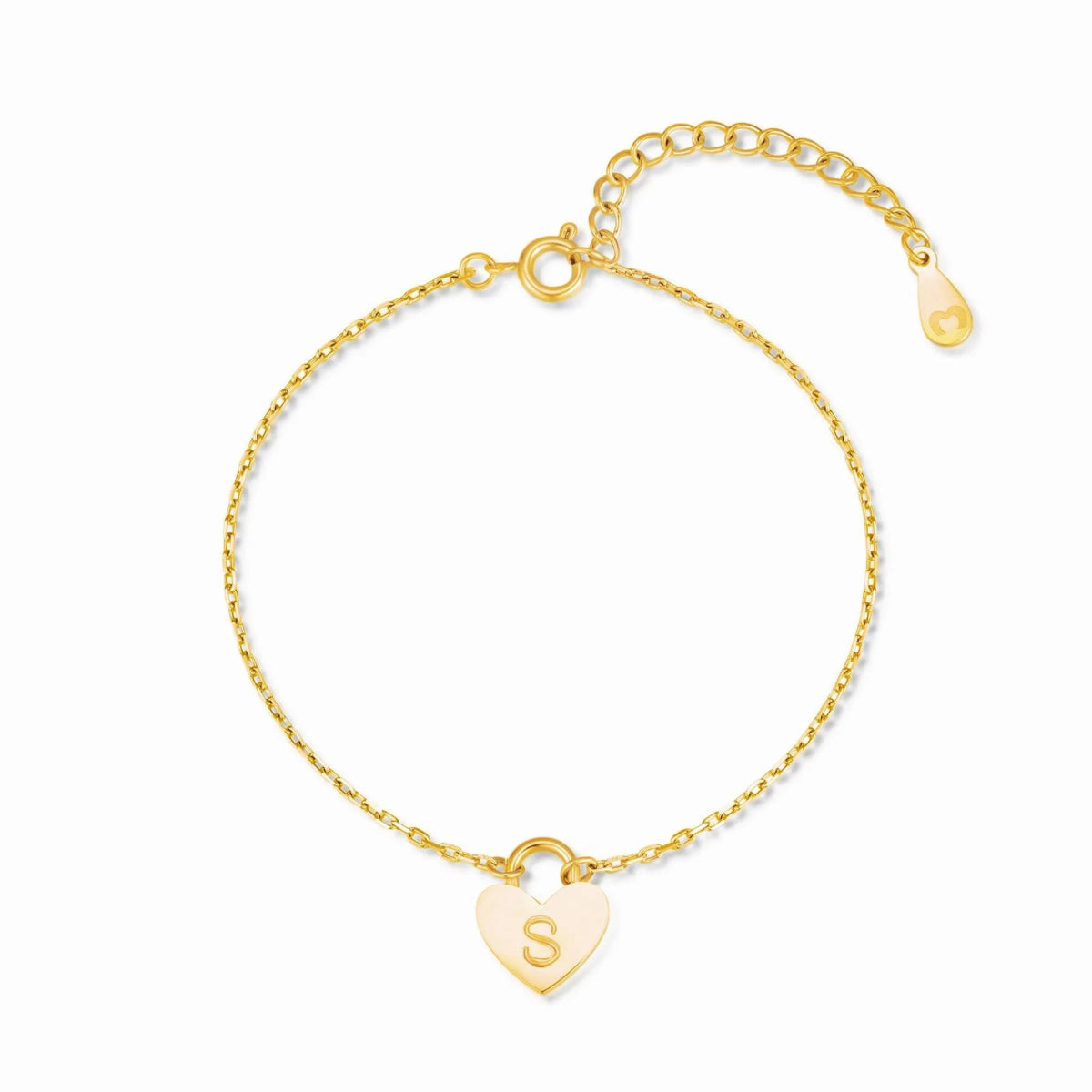 "Initial Heart" Bracelet - Milas Jewels Shop