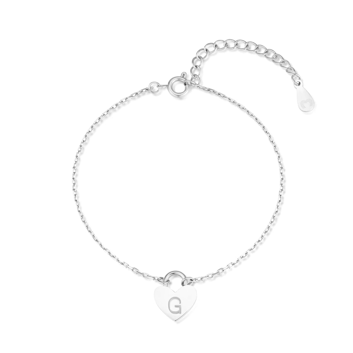 "Initial Heart" Bracelet - Milas Jewels Shop