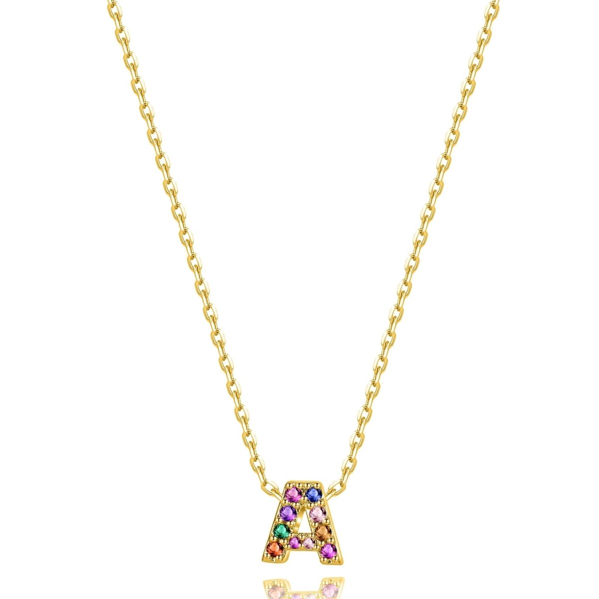 "Shinny Initial" Necklace - Milas Jewels Shop