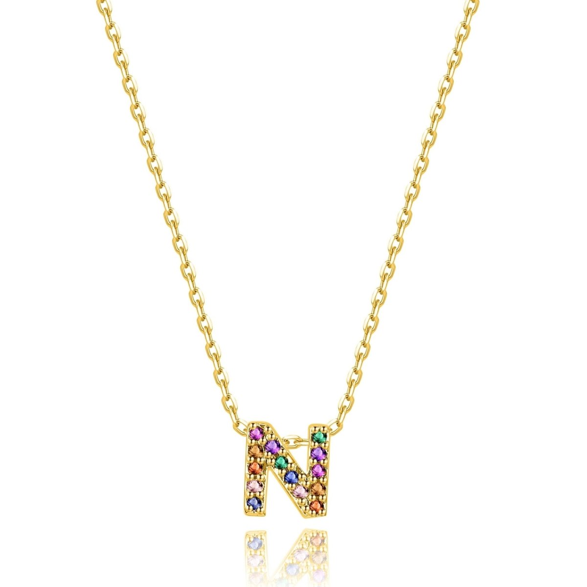 "Shinny Initial" Necklace - Milas Jewels Shop