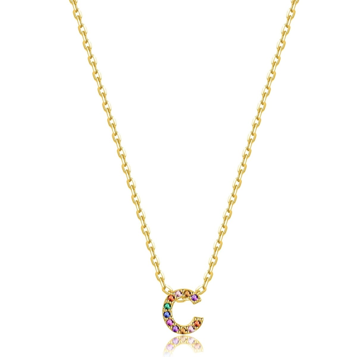 "Shinny Initial" Necklace - Milas Jewels Shop