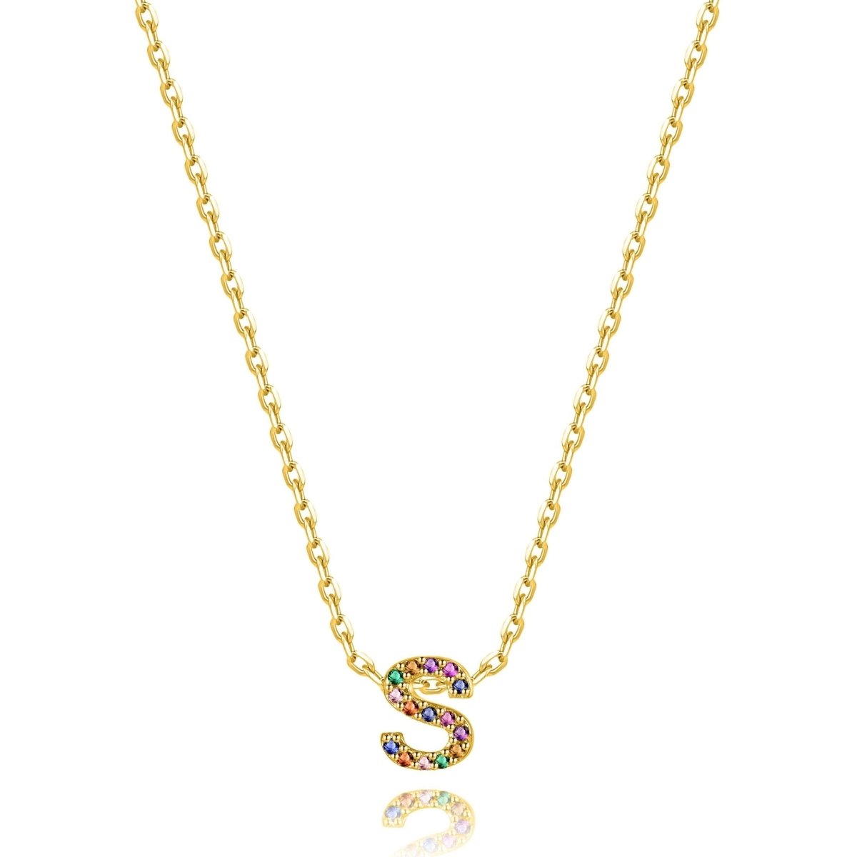 "Shinny Initial" Necklace - Milas Jewels Shop