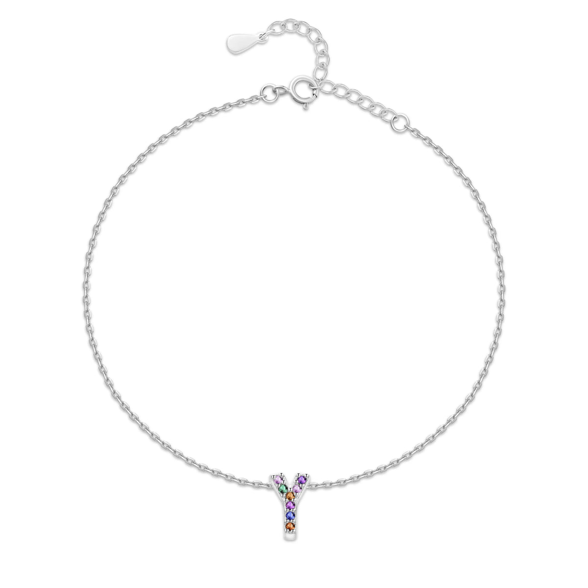 "Silver Initial" Anklet - Milas Jewels Shop